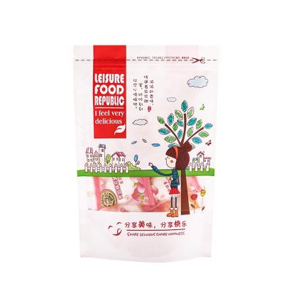 China Matte Resealable Paper Plastic Ziplock White Bag Stand Up Pouch Food Grade Packaging Moisture Proof Custom Print Package for sale