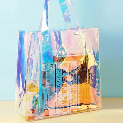 China Durable Ladies Travel Clear Bag Women Cosmetic Bags Transparent Clear Shopping Bag Cosmetic Bags With Handle for sale