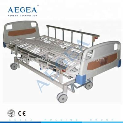 China AG-BM501 Al-alloy handrails breathable mesh bed boards healthcare used electric rotating hospital beds for sale