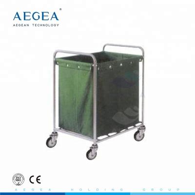 China Carros de lino del hospital del acero inoxidable del hospital AG-SS013 con un bolso que suspende en venta