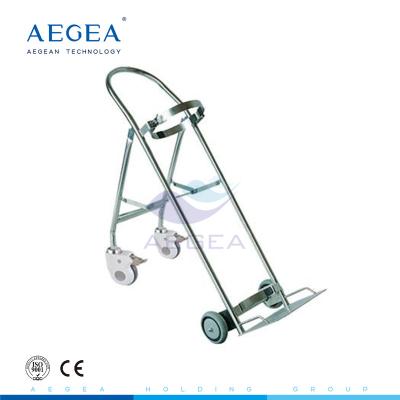 Chine L'OIN de la CE AG-SS066 a approuvé le chariot à cylindre d'oxygène de gaz d'acier inoxydable d'hôpital à vendre