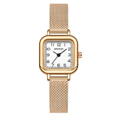 China Factory Wholesale Original Sanda Relogio Waterproof 1120 Wristwatch Water Resistant For Women Japanese Quartz Movement Ladies Square Watch for sale