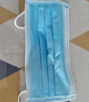 China All Earloop 3 Ply Nonwoven Medical Surgical Disposable Blue Face Mask for sale