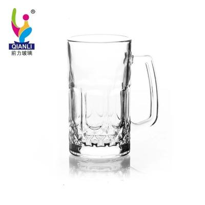 China Factory Hot Sales Glass Mug Cup Style 610Ml Transparent Reusable Hot Stocked Reusable Cup For Restaurant Bar Kitchen for sale