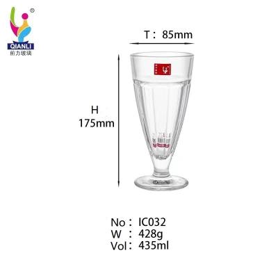 China CLASSIC Ice Cream Sundae Cup Ice Cream Drinking Glasses Milkshake Glass Summer Cold Drinks For Home And Party. for sale