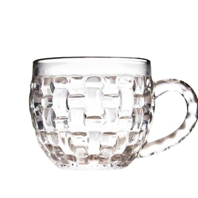 China Good Price Stocked Good Materials 185Ml Logo Glass Professional Custom Mugs Good Quality for sale