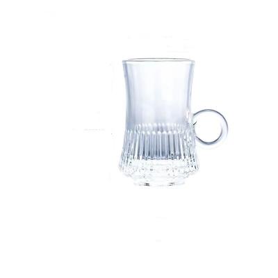 China Custom Stocked Factory Custom Clear Glasses Hot Sales Mug Style Logo Glass Mugs for sale