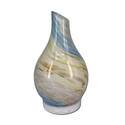 China Hotel Essential Oil Diffuser 100ml Glass Color Changing Lamp Household 7ml Vase Electric Mist Air Humidifier for sale