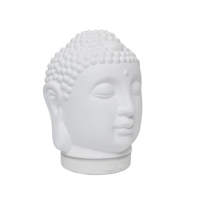 China Electric Ceramic Diffuser 100ml Cool Mist Hotel Buddha Design Ultrasonic Ceramic Humidifier for sale