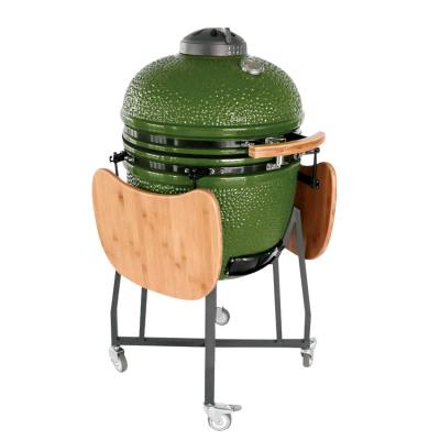 China Easily Assembled Outdoor Kitchen 22inch Kamado Charcoal Grills For Sale Vision Grills Smoker Ceramic BBQ Smoker for sale