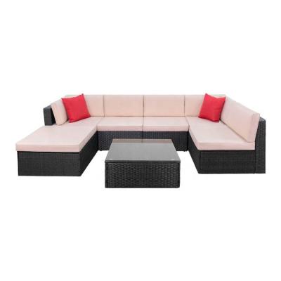 China Sectionals Sectionals Chair Design Patio Sofas Durable Simple Outdoor Garden Furniture Waterproof Rattan Wicker Sofa Set for sale