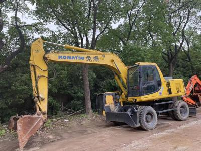 China Compact Japan Used Komatsu Excavator PC150W-6 Used Wheel Excavator for sale