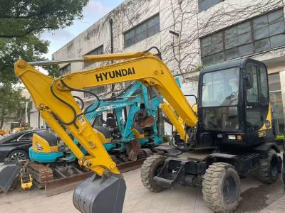 China Used R60W-7 Mini Hyundai Wheeled Excavator Stable And High Efficiency for sale