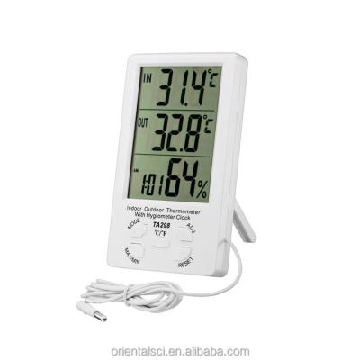 China High Accuracy Digital Thermo-Hygrometer With Clock Instrument Measures Indoor And Outdoor Temperatures Andrelative Humidity for sale