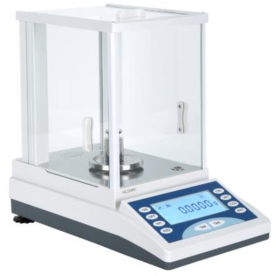 China Latest Stainless Steel+Alumimun Technology LCD Display 0.1mg 0.0001g Advanced Analytical Balances Digital Analytical Balance for sale