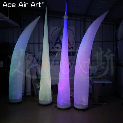 China Party Standing LED Inflatable Tapered Pointed Defense Column For Wedding Decorations for sale