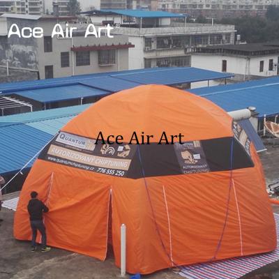 China 8m Diameter Portable Orange Dome Tent Inflatable Party Tent Advertising Canopy With Full Tarpaulin For Promotion Trade Or Business for sale