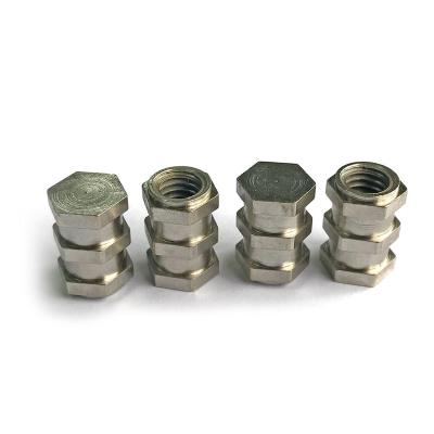 China DIN 16903 Heavy Industry Hex Inserts Open Nut Stainless Steel Hex Insert Nuts For Plastic Casting for sale