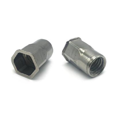 China Wholesale price M4 M6 ss304 316 heavy industry carbon steel insert hex rivet aluminum nut reduced countersunk head rivet blind nuts for sale