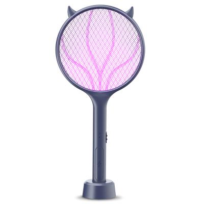 China Viable 2 in 1 Electric Rechargeable Fly Mosquito Killer Racket Mosquito Swatter with 18650 Lithium Battery for sale