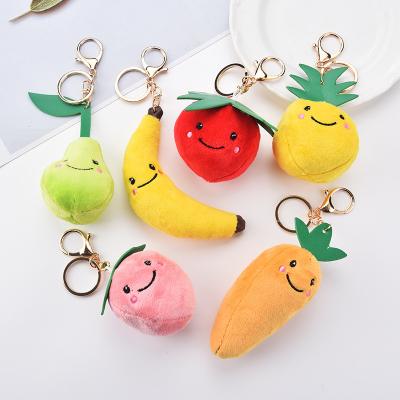 China Key Chain Trinket Key Chain Pendant Cute Creative Soft Creative Fruit Plush Promotion Gifts Key Chain for sale