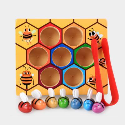 China Montessori Baby Eary Sale Beehive Game Box Wooden Toys Educational Lovely Toy Hot Bees For Kids Gift for sale