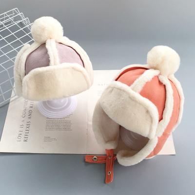 China Winter COMMON Baby Hearing Protection Hat Kids Suede Plush Super Warm Hats for sale