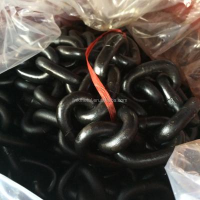 China 13mm Rigging Black G80 Painted Lashing Chain In Steel Drum for sale