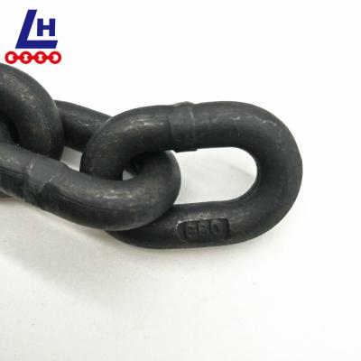 China G80 Link Chain Welded Alloy Steel G80 Steel Heavy Duty Painted Long Link Lashing Chain for sale