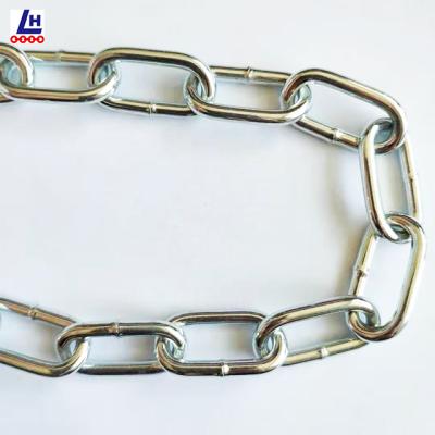 China Lifting 3mm~19mm Galvanized Korean Standard Link Chain Q235 Q195 Welded Long Steel Link Chain Link Chain for sale