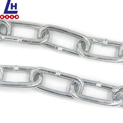 China DIN763 Lifting Chain Q235 Standard Galvanized Ring Welded Link Chain Lifting Swing Chain Chain for sale