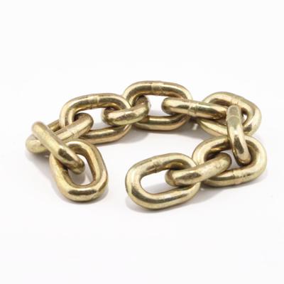 China Yellow Link Chain NACM90 Chromated Transport G70 Alloy Steel Link Chain for sale