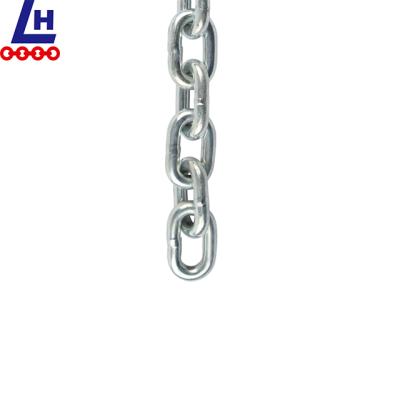 China Rigging Electro DIN766 Galvanized Short Link Calibrated Anchor Chain Dangle Chain Lifting Chains for sale