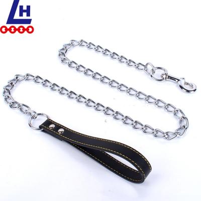 China China Factory Animal Chain Galvanized Welded Welded Link Chain Dog Twisted Chain With Snap Hook for sale