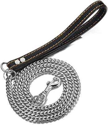 China Animal Chain Link Gog 2mm-5mm Galvanized Twisted Chain Animal Chain With Snap Hook for sale