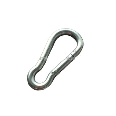 China Heavy Industry Surface Hook DIN5299 Carbon Steel Galvanized Snap Spring Hook A2 Carabiner 6*60mm for sale