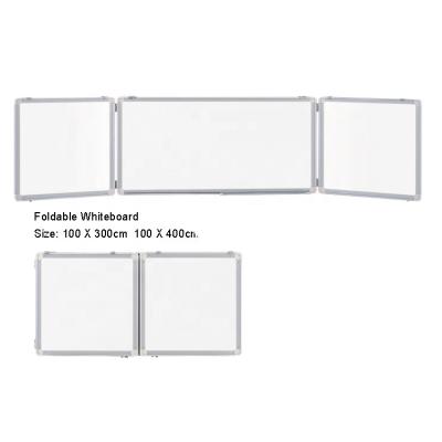 China School Supplies 3 Pcs Magnetic Foldable Magnetic White Dry Erase Board 100x300cm for sale