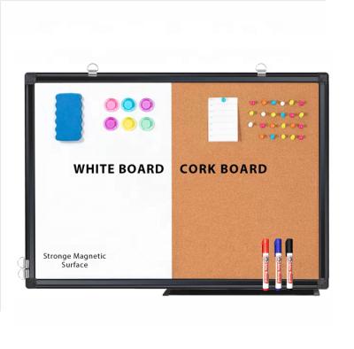 China Dual Function Dry Erase Board Cork Board Anodized Aluminum Pin Cork Bulletin Board Size Can Be Customized for sale