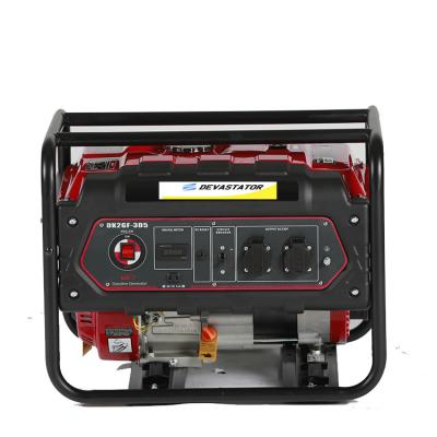 China gasoline engine generator 3600 2.5kw 3kw 168f small electric portable gasoline generator with wheels 2GF-305 for sale