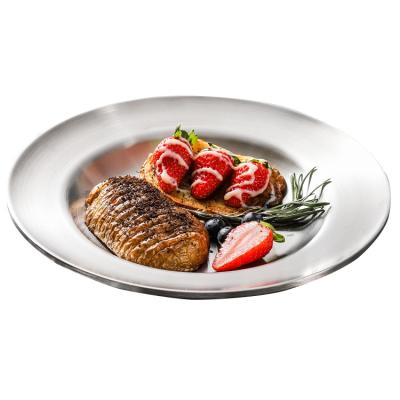 China Sustainable High End Valentine's Day Restaurant Official Home Round Steak Plate for sale