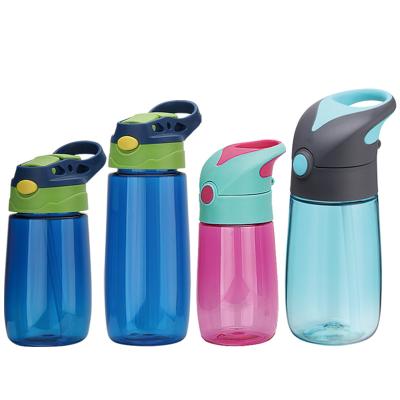 China Sustainable Modern 350/500ml Gym Kids Plastic Direct Drinking Blue Pink Water Bottle With Lid for sale