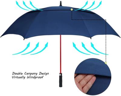 China South Africa Traditional 60 Golf Umbrella Golf Umbrellas Automatic Open Blue Golf Umbrella for sale