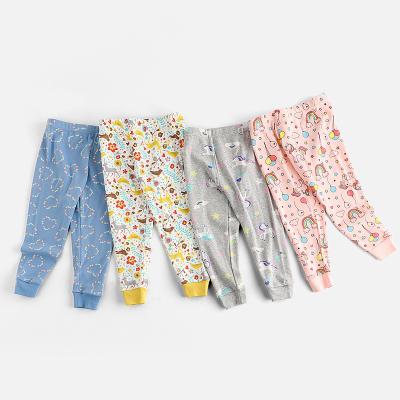 China Eco-Friendly Clothing Set Girls Pants Custom ODM/OEM Wholesale Cotton Set Cotton Cute Printed Long Pants for sale