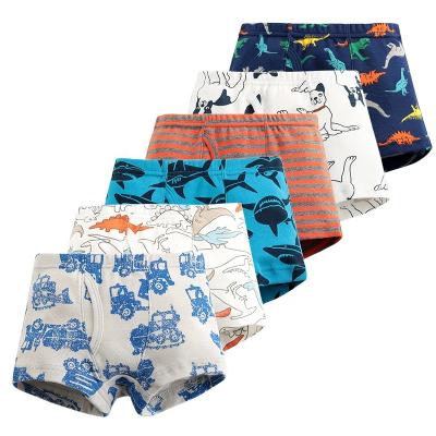 China Viable Cotton Boy Boxers Shape Underwear Cartoon Dinosaur Boy Briefs Wholesale/ODM/OEM for sale