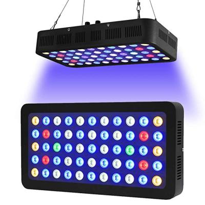 China Aquarium Lights Coral Reef Use Multi-Channels Dimmable Full Spectrum LED Aquarium Lamp For Marine Prism Lens Aquarium Lamp for sale