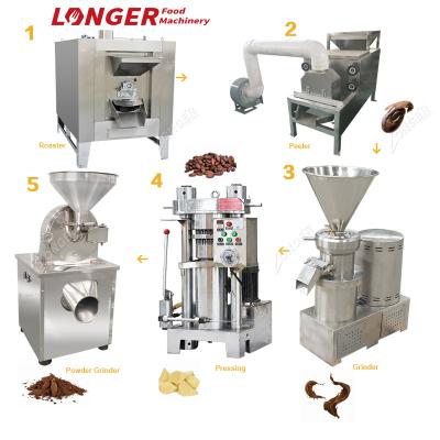 China Grinding Plant Industrial Cocoa Dough Processing Plant Snacks Cocoa Butter Making Machine for sale