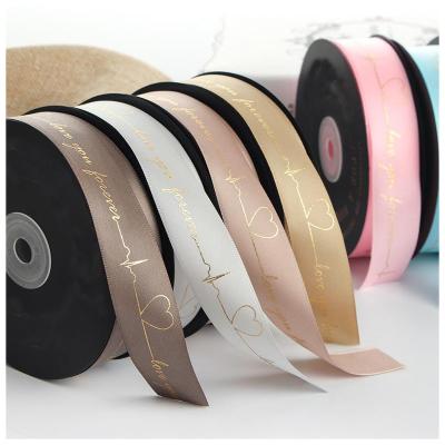 China Hot Selling Happy Valentine's Day Ribbon Viable For Valentine's Day Gift Package Wrapping for sale