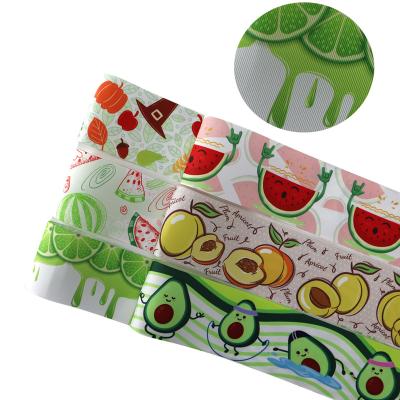 China 75mm Sustainable Custom Printed Ribbon Grosgrain With Fruits for sale