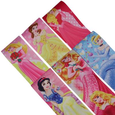 China Viable newcomer 75mm 3 inch princess cartoon printed grosgrain ribbon for sale