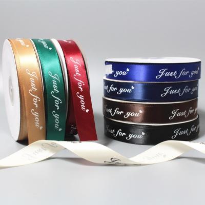 China China Viable High Quality Fabric Polyester DIY Logo Satin Ribbon Custom Printed Gift for sale